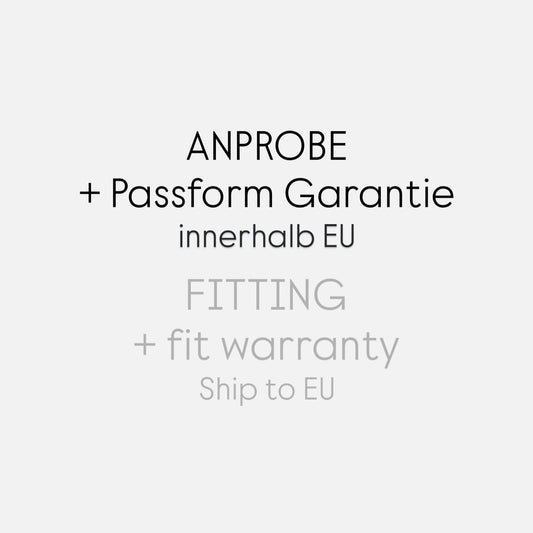 Anprobe & Passform Garantie - EU