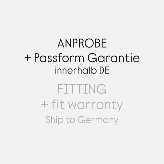 Anprobe & Passform Garantie - DE