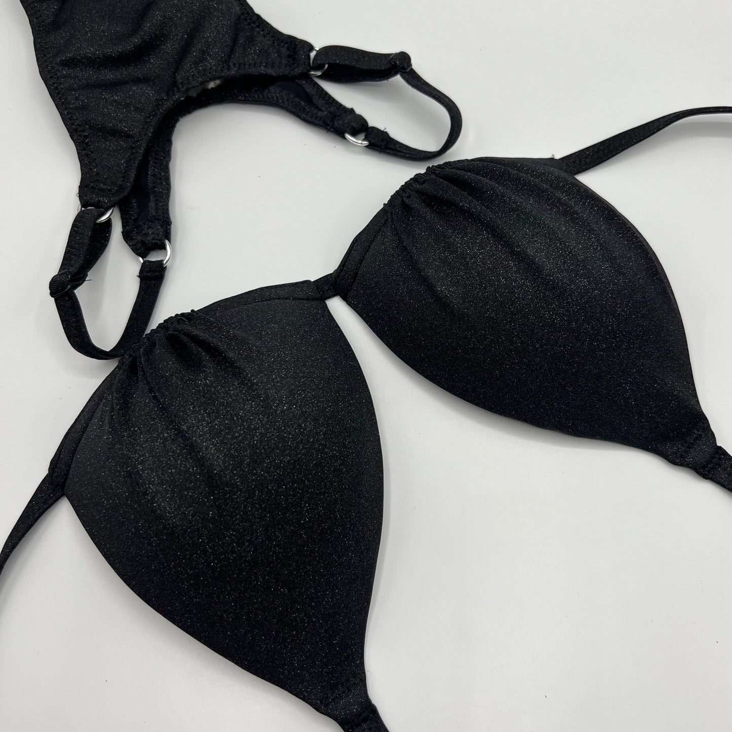 Posingbikini/Badebikini Black Glitter