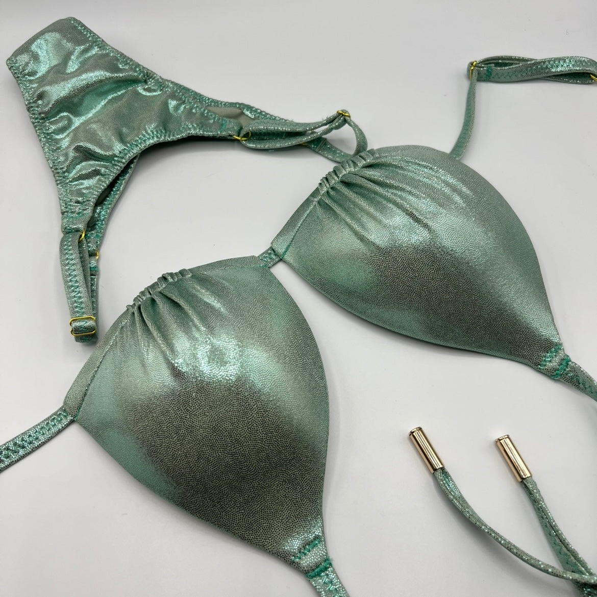 Posingbikini/Badebikini Minty Metallic1