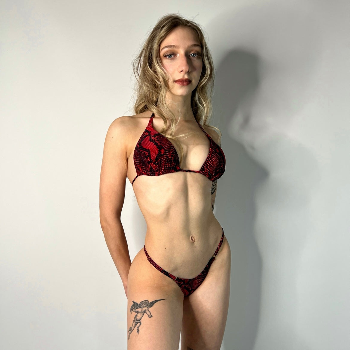 Posingbikini/Badebikini Red Snake
