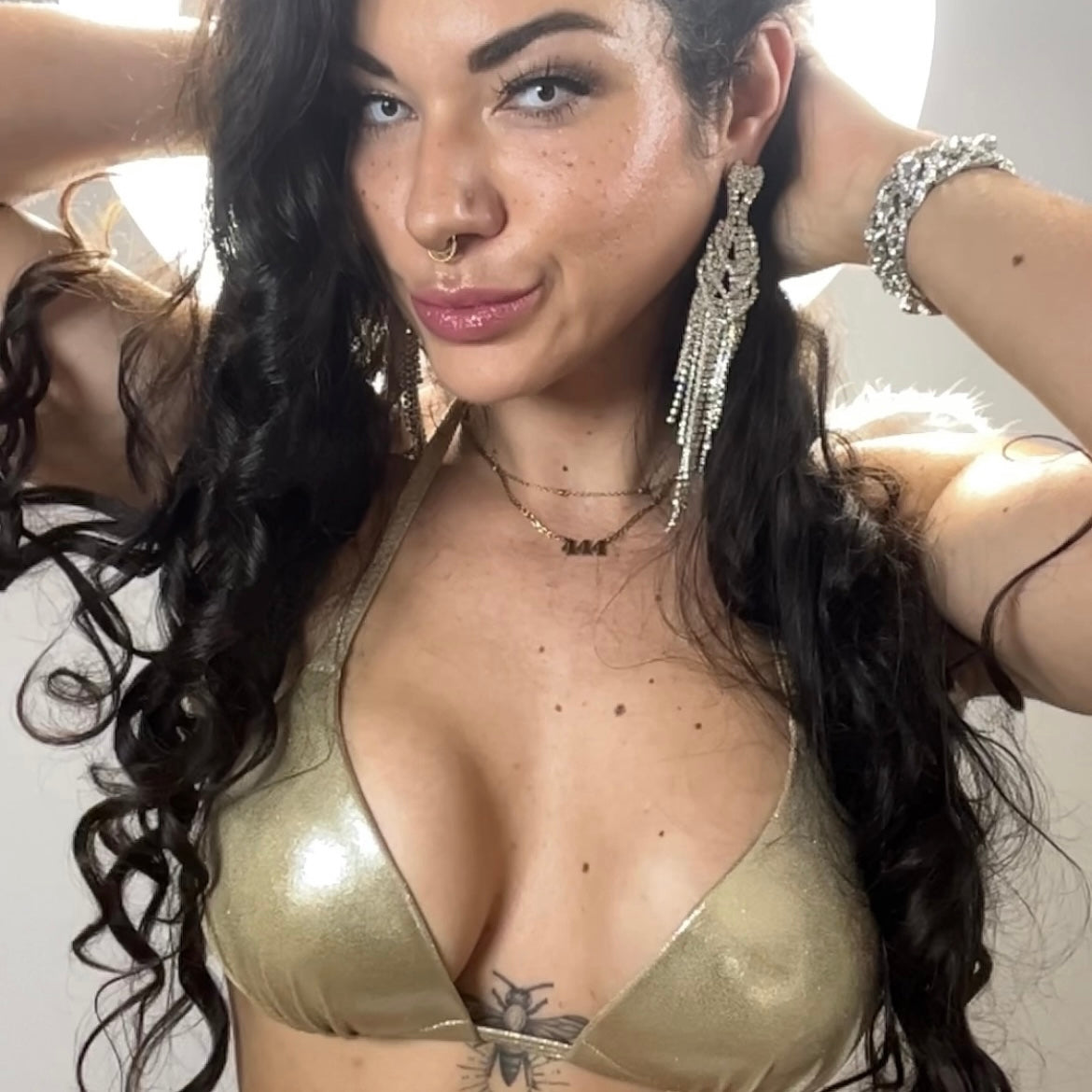 Posingbikini/Badebikini Light Gold Metallic