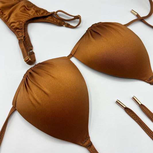 Posing bikini/swimming bikini Shiny Copper