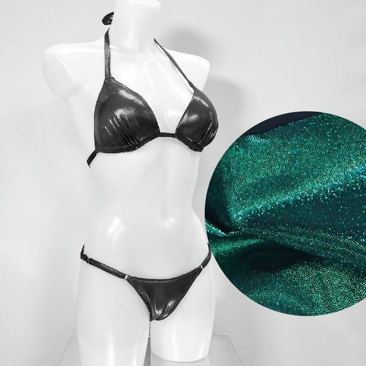 Fitmodel Stage Bikini - Green Metallic