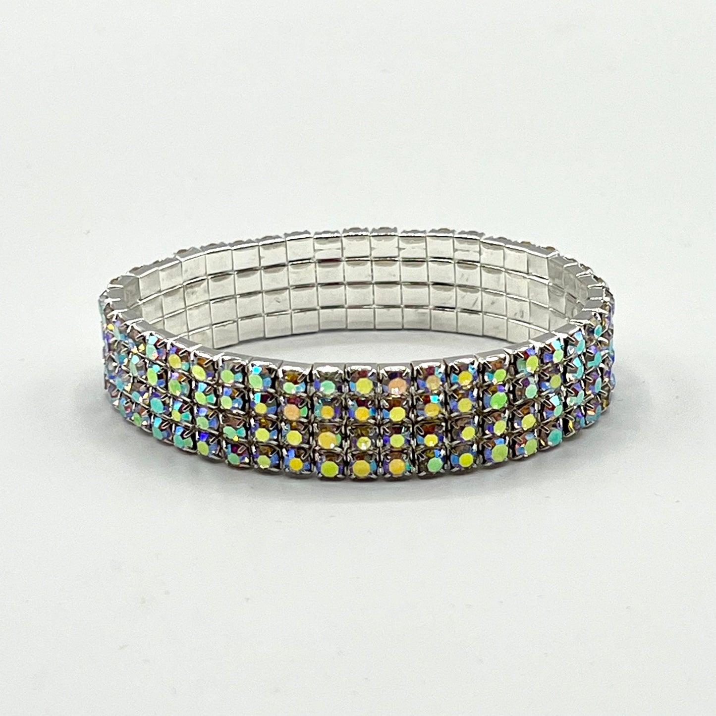 Bracelet Anna 4 Rows Aurora Borealis