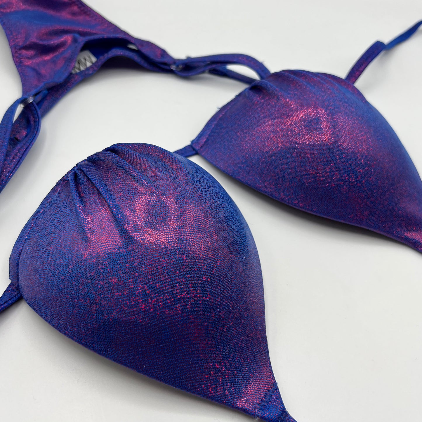 Bikini in posa/bagno bikini Blu Viola metallizzato