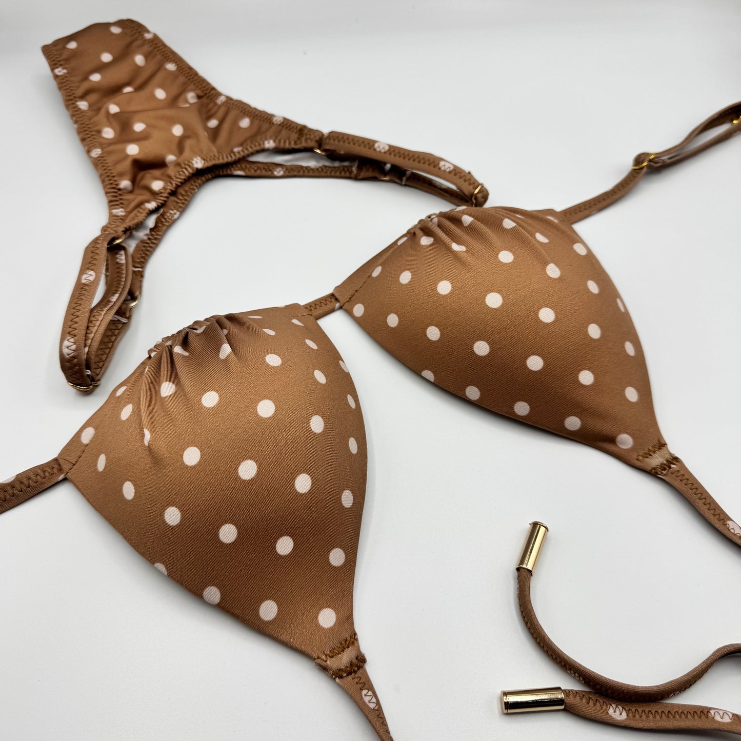 Posingbikini/Badebikini Brown Sugar - Polka Dot