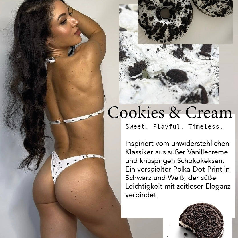 Posingbikini/Badebikini Cookies & Cream - Polka Dot