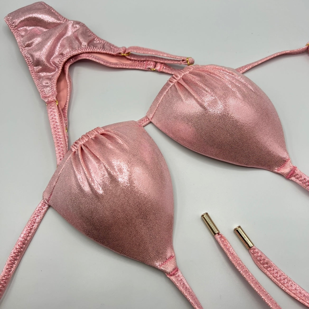 Posingbikini/Badebikini Baby Pink Metallic