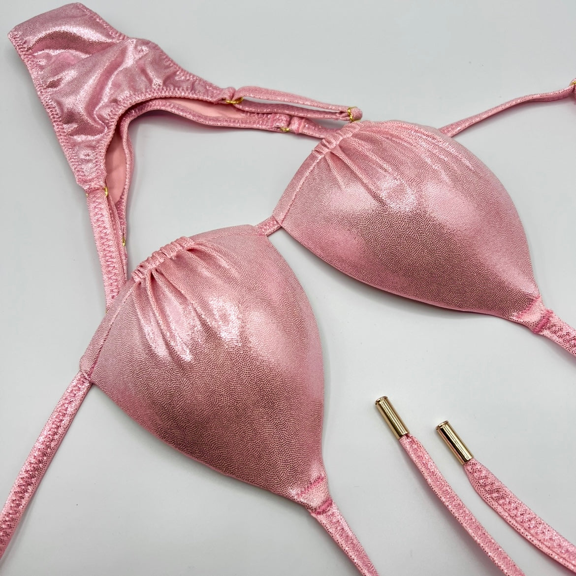 Posingbikini/Badebikini Baby Pink Metallic