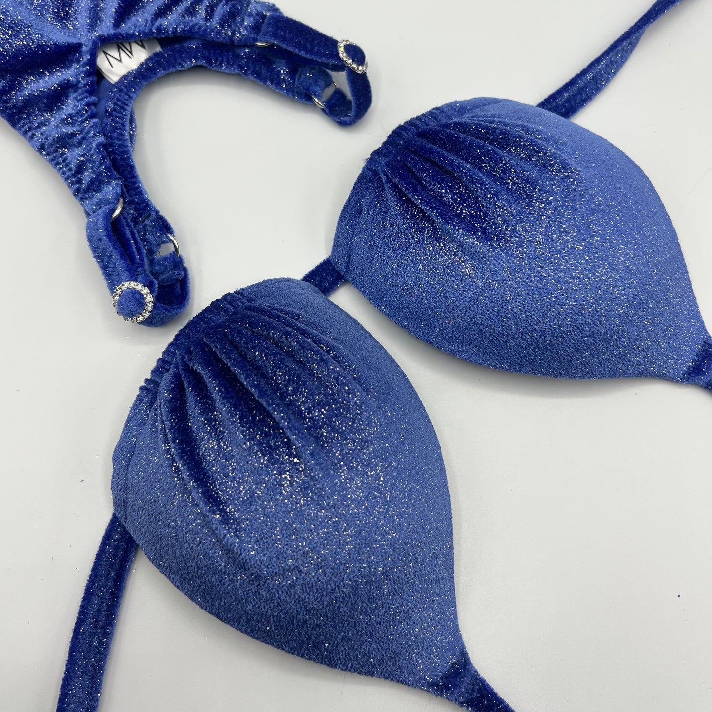 Bikini in posa/bagno bikini Velluto Glitter Blu