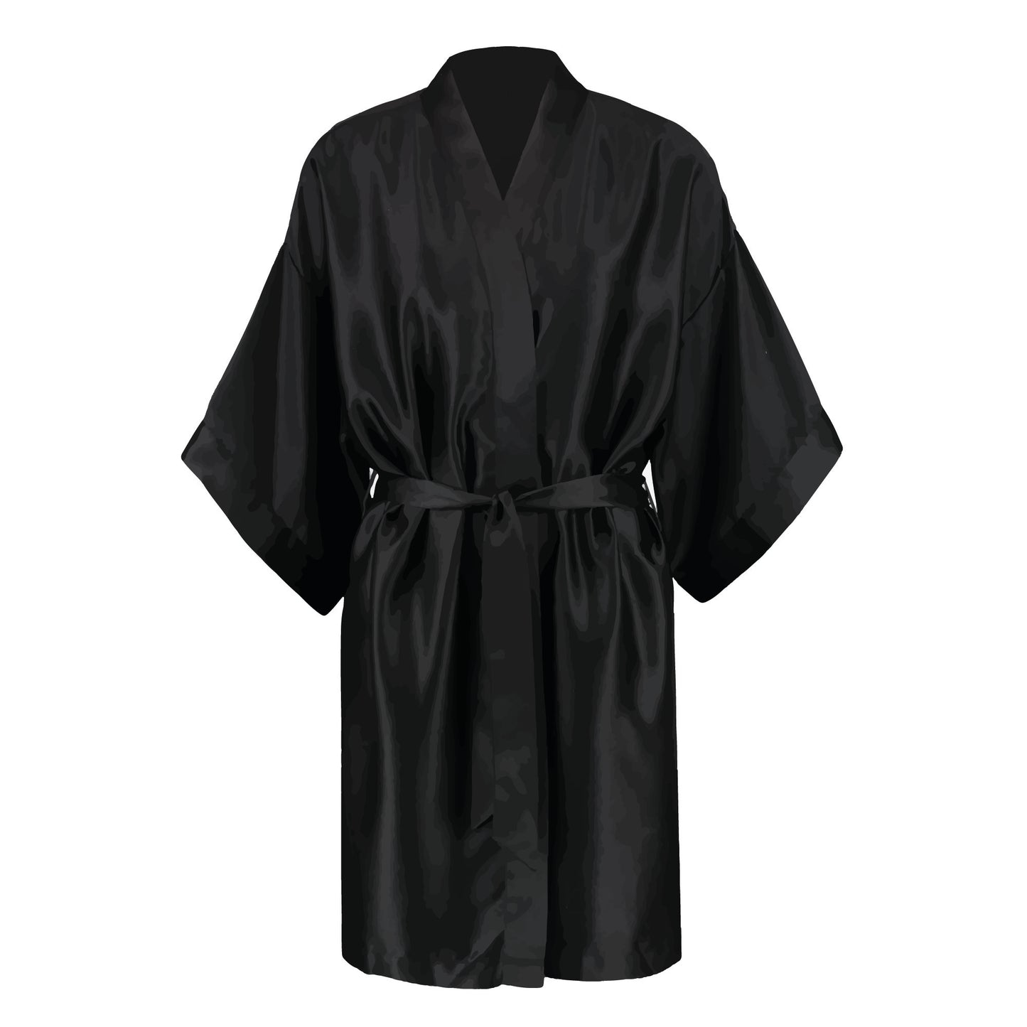 Kimono in raso nero