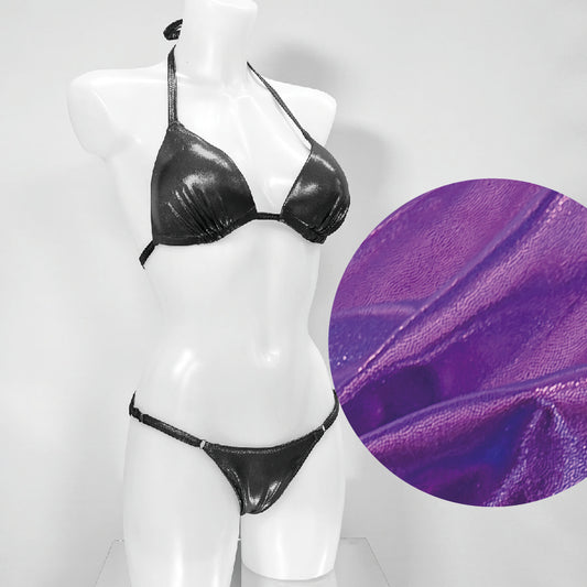 Fitmodel Stage Bikini - Purple/Pink Metallic