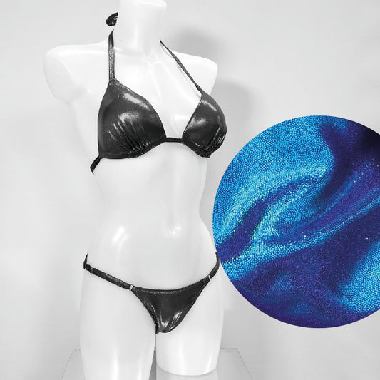 Fitmodel Stage Bikini - Lila/Turquoise Metallic