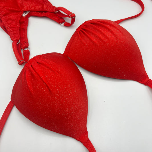 Posingbikini/Badebikini Red Glitter