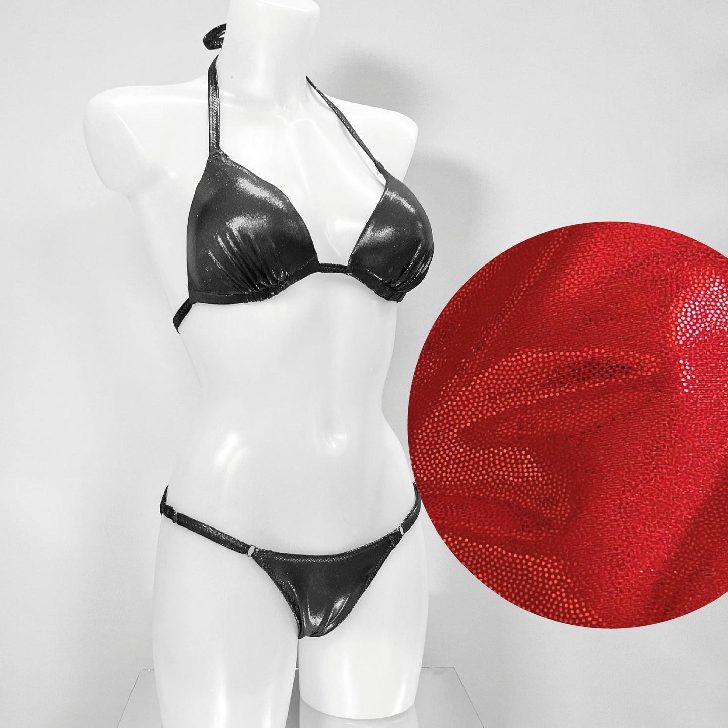 Fitmodel Stage Bikini - Red Metallic