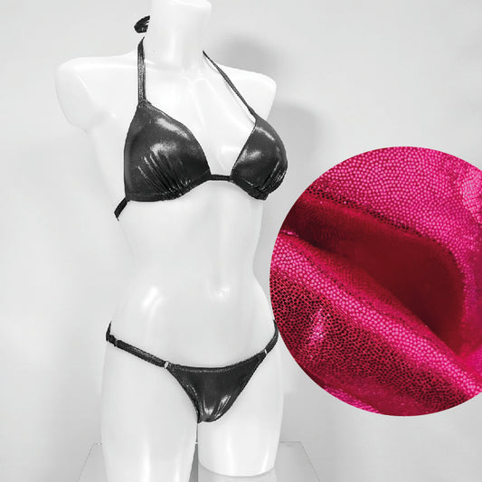 Fitmodel Stage Bikini - Red/Pink Metallic