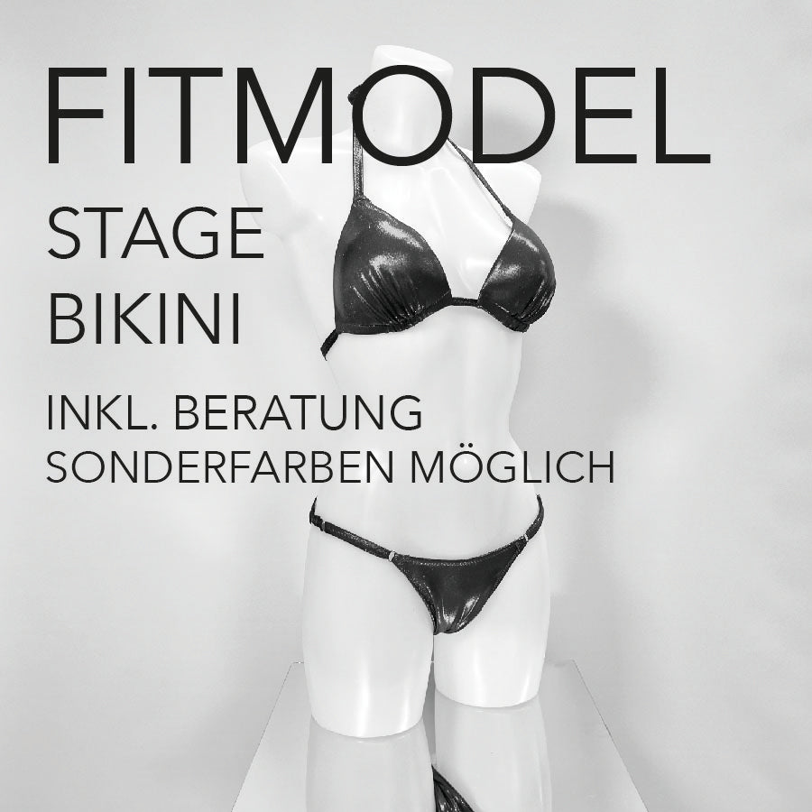 Fitmodel Stage Bikini - inkl. Bertaung derf Größe und Farbe